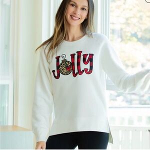 Royce Brand Size M “Jolly” Appliquéd Cozy Fleece Sweatshirt Cotton-Polyester